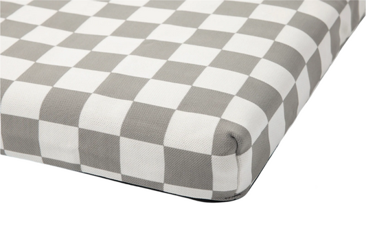 Gray Checker Orthopedic Dog Bed or Bed Cover