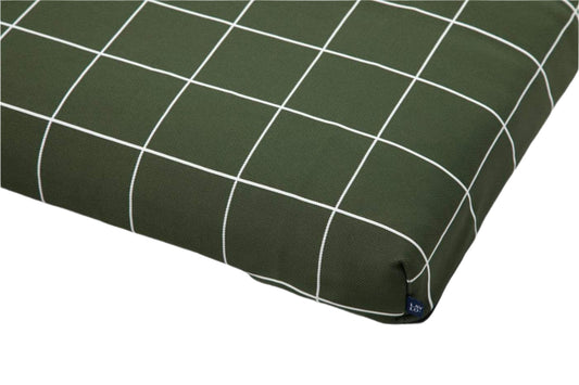 Hunter Green Grid Orthopedic Dog Bed