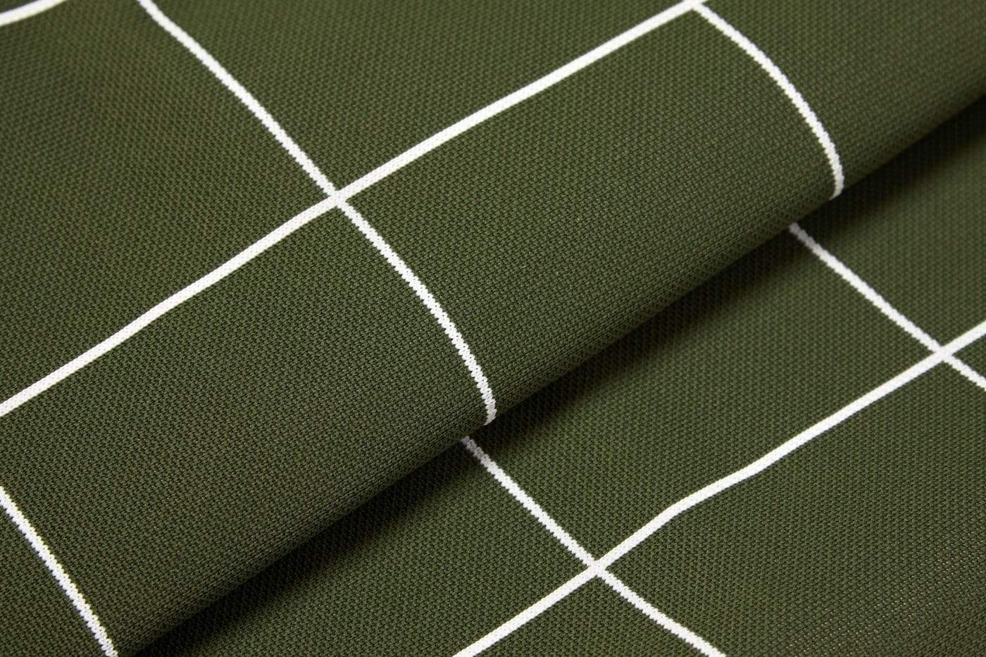 Hunter Green Grid Orthopedic Dog Close Up