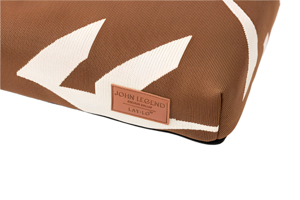 John Legend Brown Fragment Dog Bed Up Close