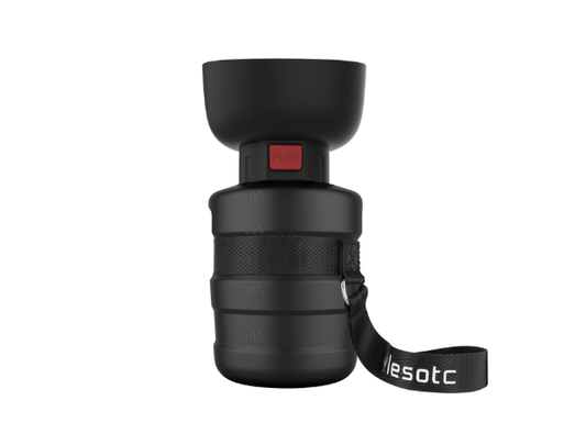 LESOTC Foldable Dog Water Bottle 3rd Gen Black