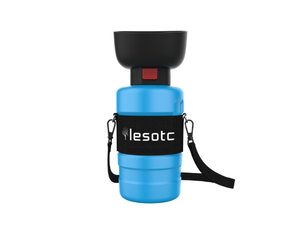 LESOTC Foldable Dog Water Bottle 3rd Gen Blue