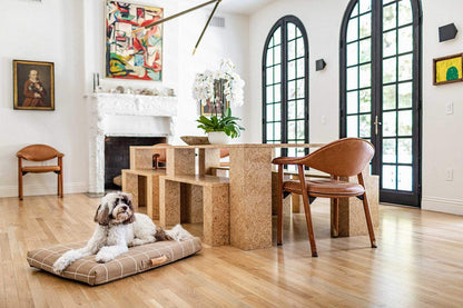 Lay Lo Tan Grid Dog Bed Dog