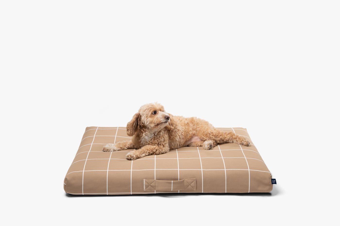 Lay Lo Tan Grid Dog Bed Dog