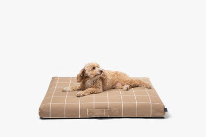 Lay Lo Tan Grid Dog Bed Dog