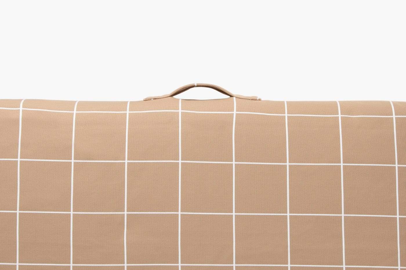 Lay Lo Tan Grid Dog Bed Handle