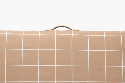 Lay Lo Tan Grid Dog Bed Handle
