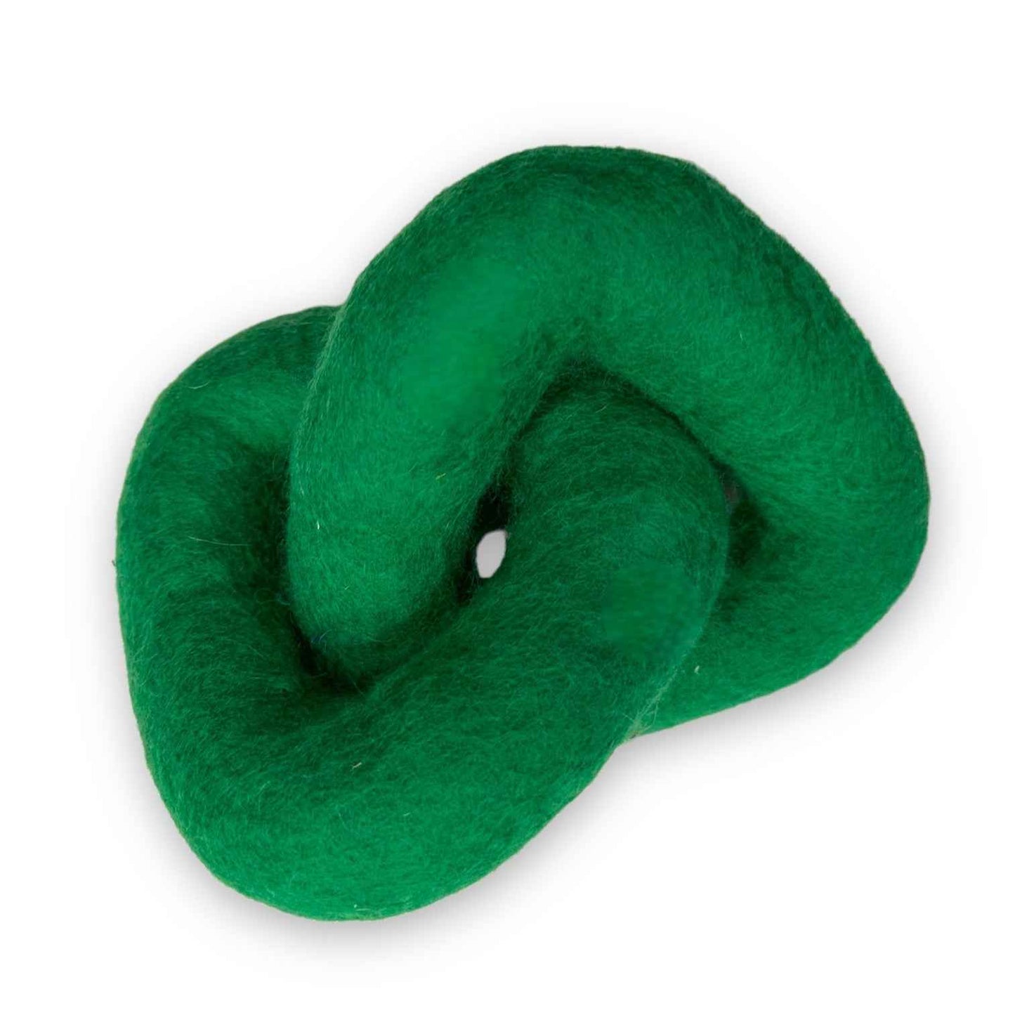 Loop Felt Dog Toy in green on white background