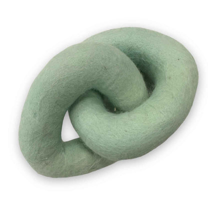 Loop Felt Dog Toy in mint green on white background