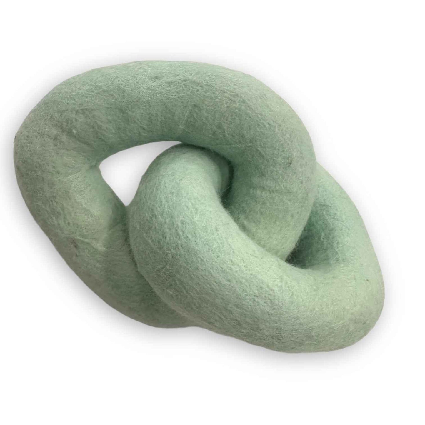 Loop Felt Dog Toy in mint green on white background