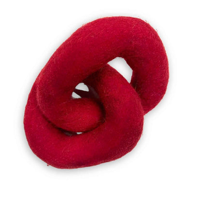 Loop Felt Dog Toy in red on white background