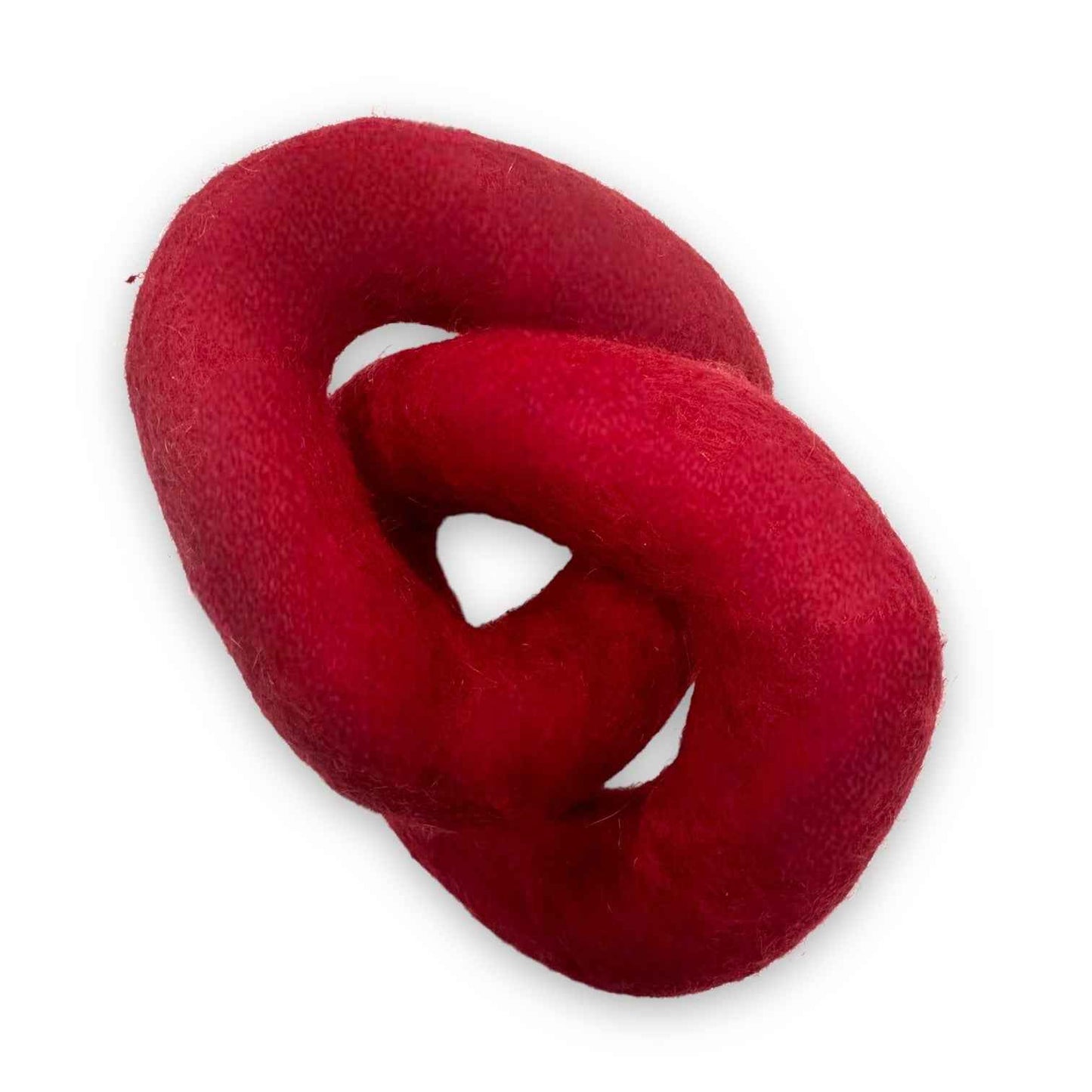 Loop Felt Dog Toy in red on white background