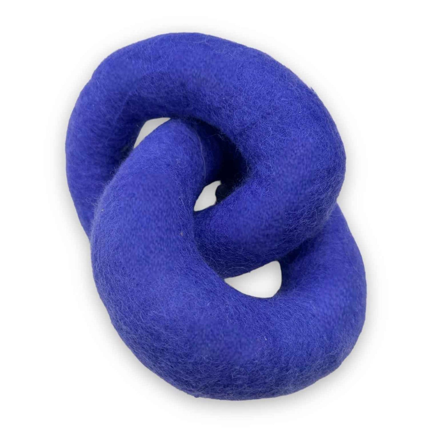 Loop Felt Dog Toy in blue on white background