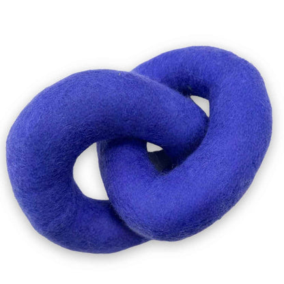 Loop Felt Dog Toy in blue on white background