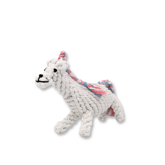 Luna the Eco-Friendly Unicorn Rope Toy