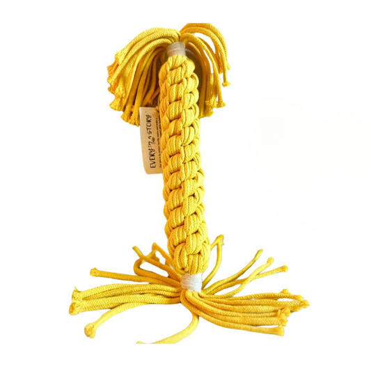 Macrame Yellow Rope Tug Toy