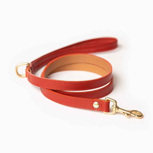 Mars Leash Leather Red