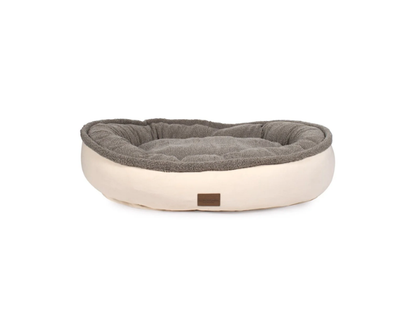 Microfiber Comfy Cup Dog Bed Tan Large