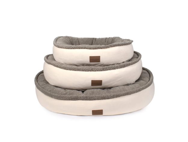 Microfiber Comfy Cup Dog Bed Tan
