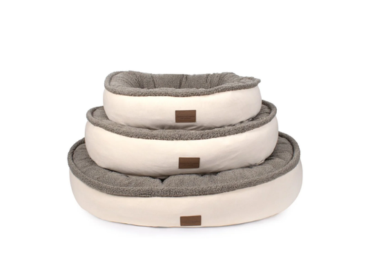 Microfiber Comfy Cup Dog Bed Tan