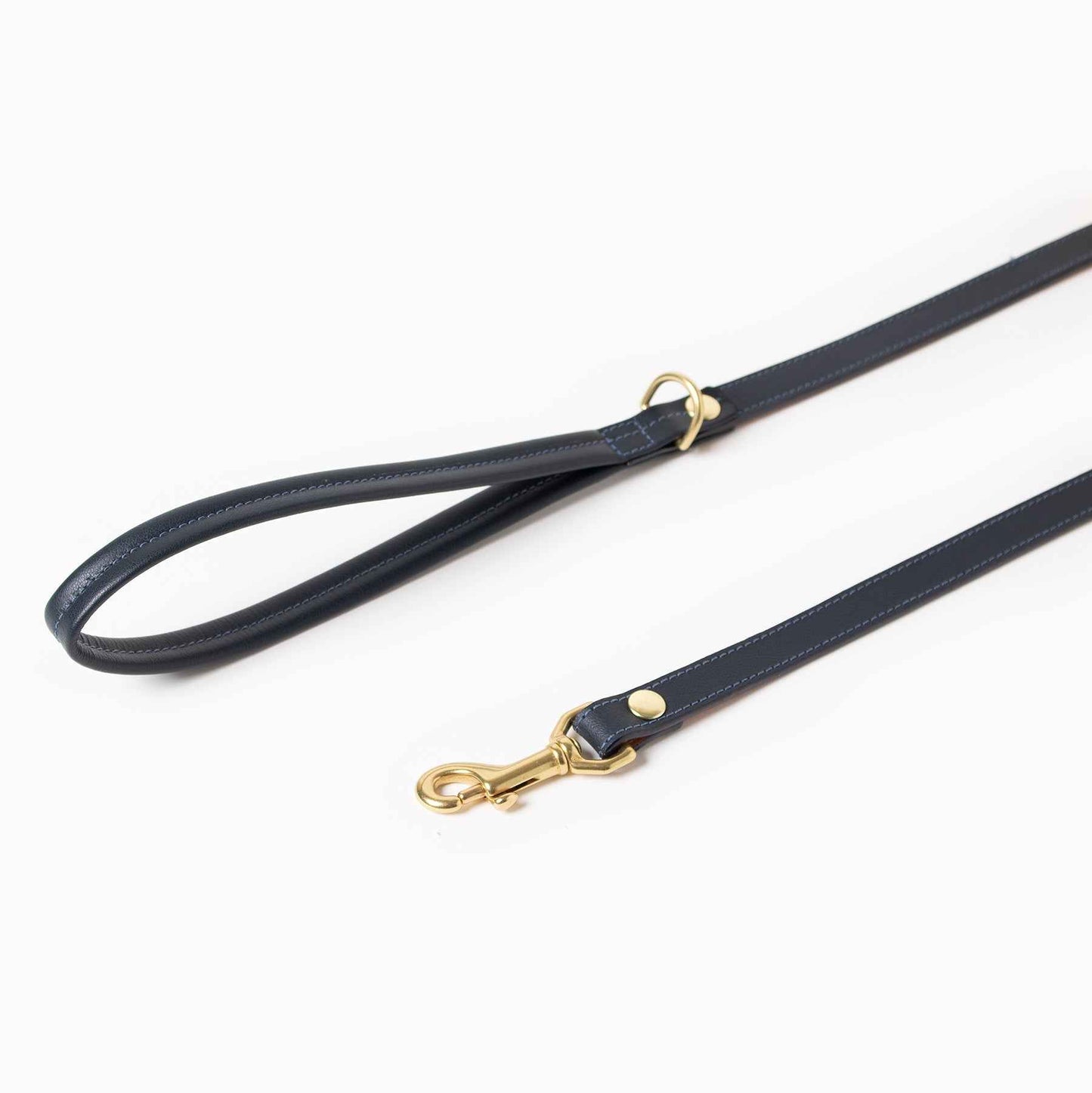 Midnight Leash Navy Blue Leather