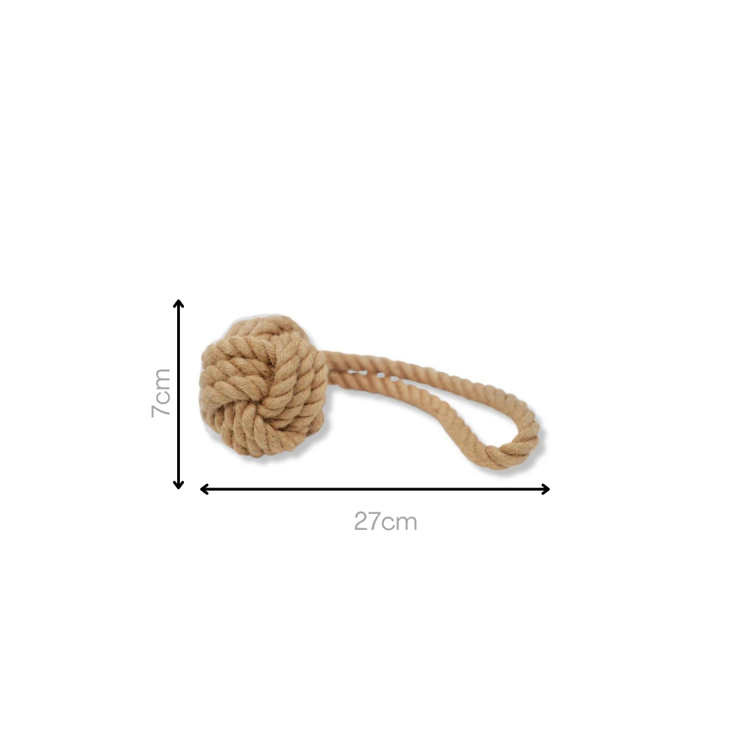 Natural Hemp Tug Rope Ball Size