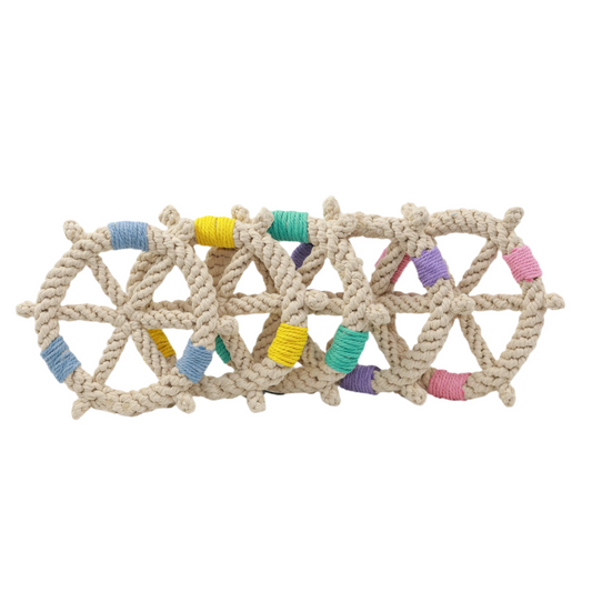 Nautical Rope Ship Wheel Dog Toy