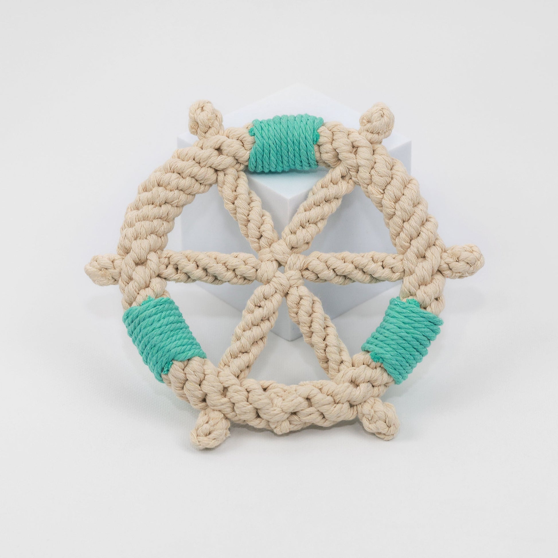 Nautical Rope Ship Wheel Dog Toy Caribbean