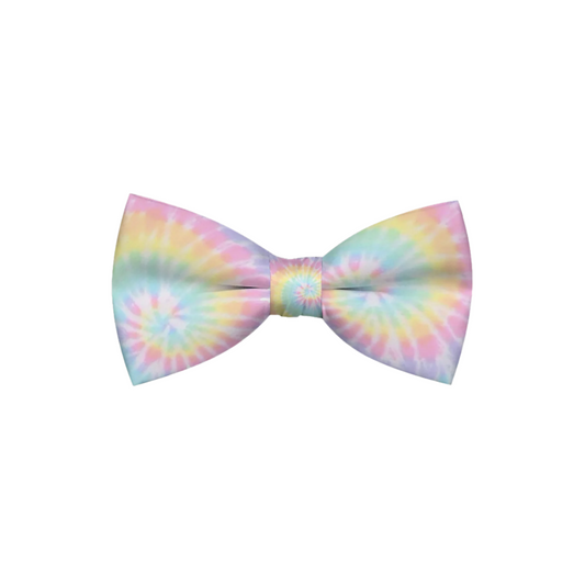 Pastel Tie-Dye Dog Bow Tie