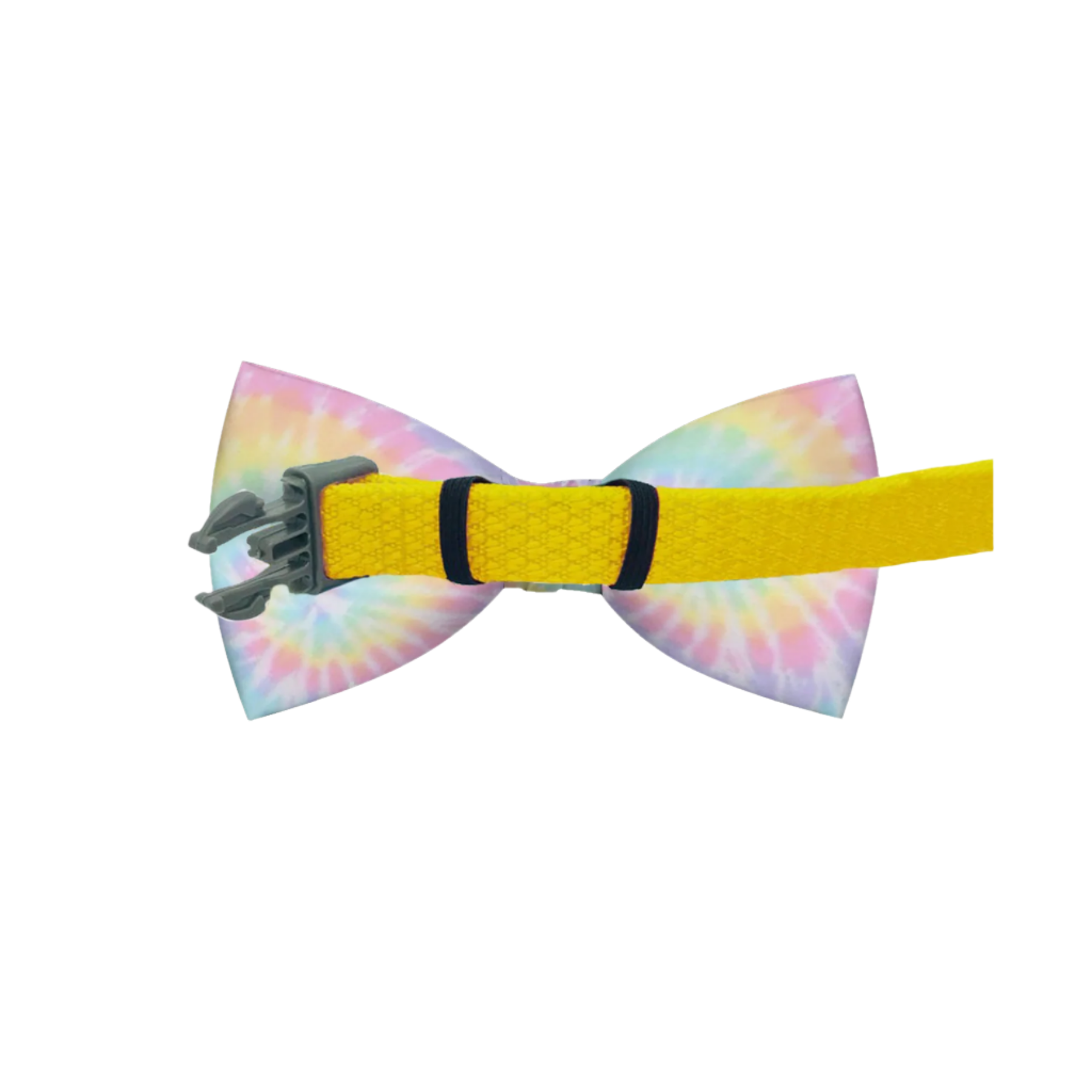 Pastel Tie-Dye Dog Bow Tie Back