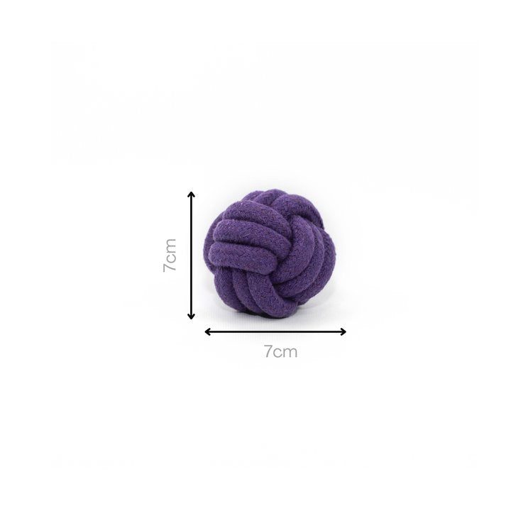 Petite Pup Rainbow Rope Ball Set Size
