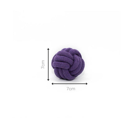 Petite Pup Rainbow Rope Ball Set Size