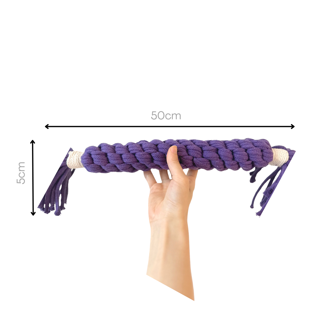 Purple Macrame Rope Candy Size