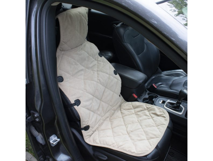Quilted Microfiber Front Car Seat Protector in Car