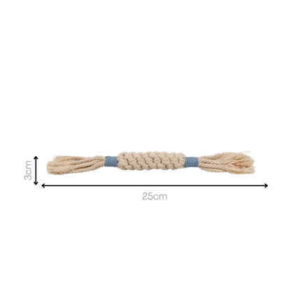 Rainbow Candy Macrame Rope Pet Toy Light Blue
