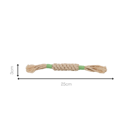 Rainbow Candy Macrame Rope Pet Toy Lime Green