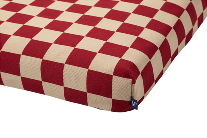 Red Checker Orthopedic Dog Bed