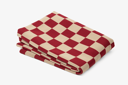 Red Checker Orthopedic Dog Bed Cover