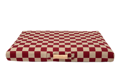 Red Checker Orthopedic Dog Bed | Bed Cover