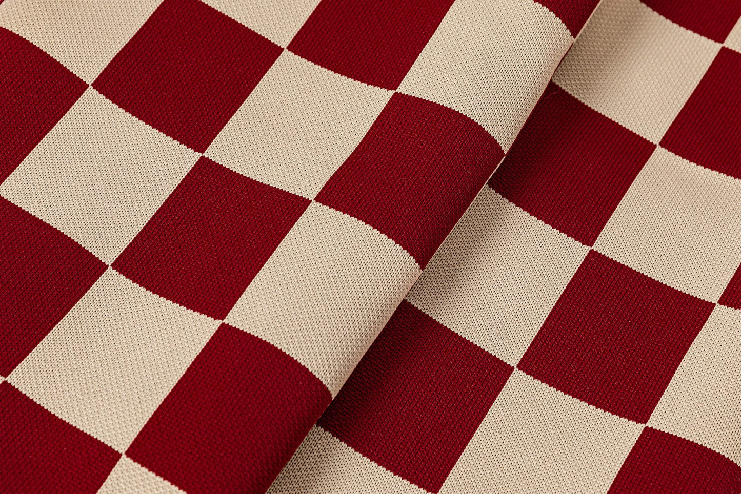 Red Checker Orthopedic Dog Bed Up Close