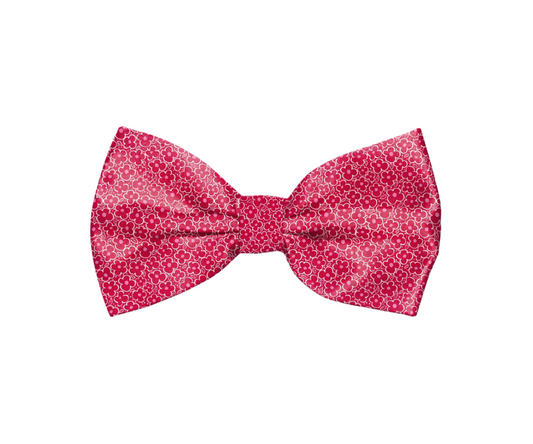 Tiny Flowers Pink Dog Bow Tie