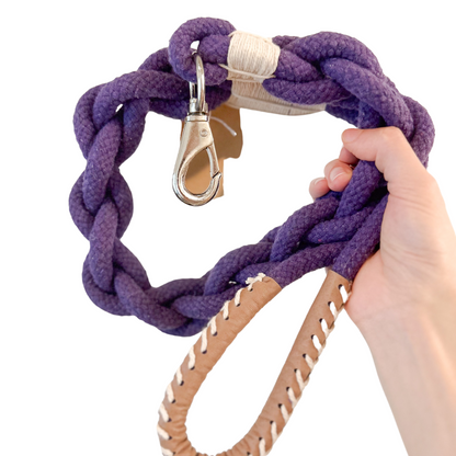 Wanderlust Cotton Rope Leash Purple