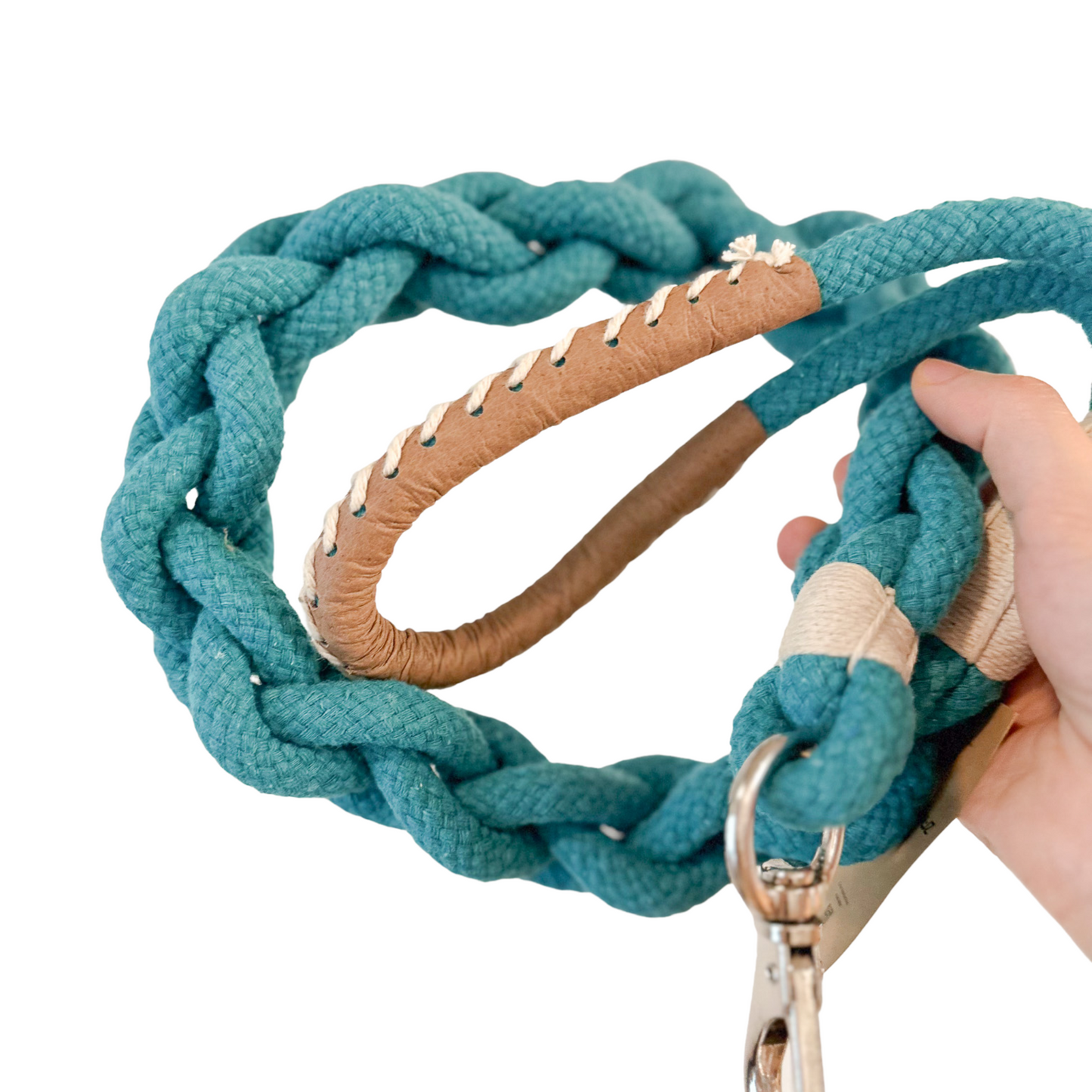 Wanderlust Cotton Rope Leash Teal