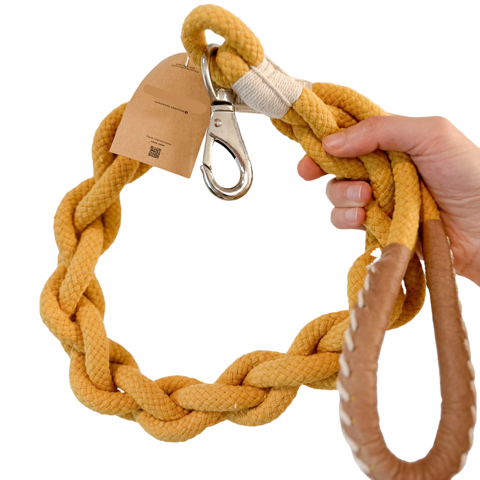 Wanderlust Cotton Rope Leash Yellow
