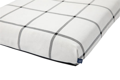 White Plaid Orthopedic Dog Bed