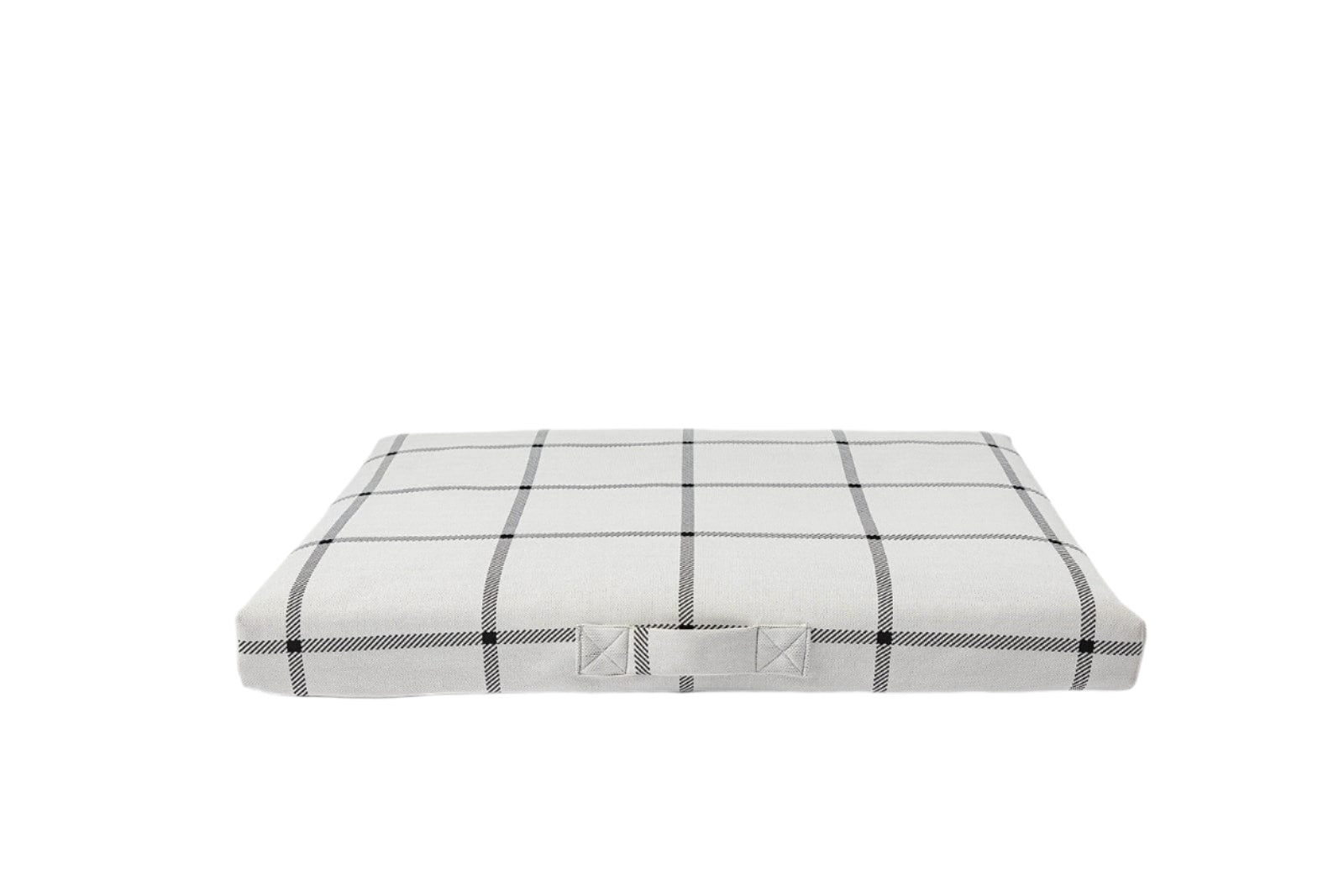 White Plaid Orthopedic Dog Bed 2