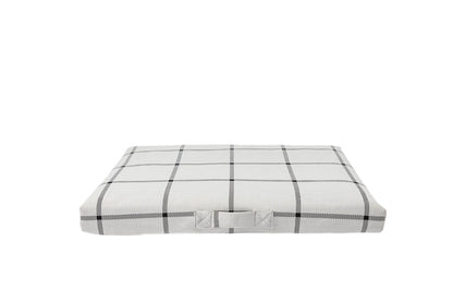 White Plaid Orthopedic Dog Bed 2