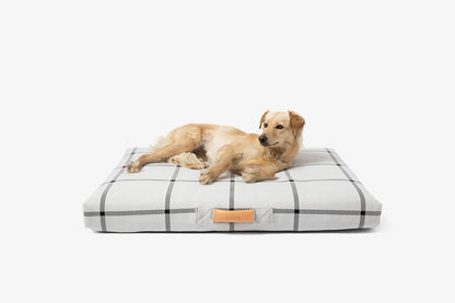 White Plaid Orthopedic Dog Bed Dog