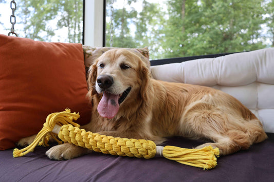Handmade Strong Macrame Interactive Rope Toy for Big Dogs