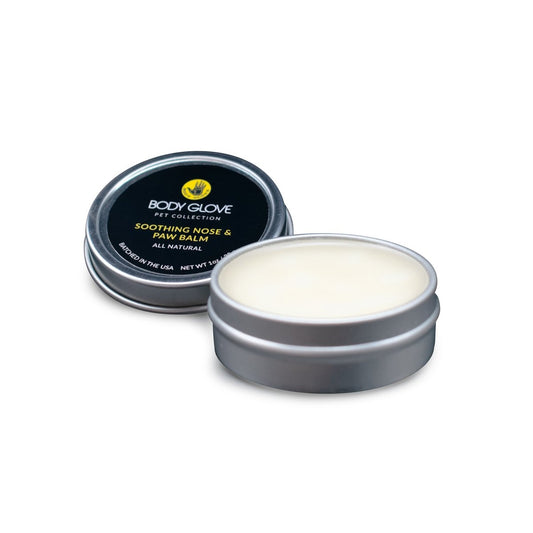 Body Glove pet collection balm in a tin on a white background